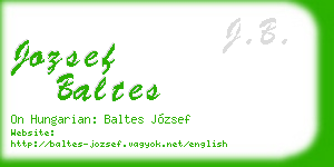 jozsef baltes business card